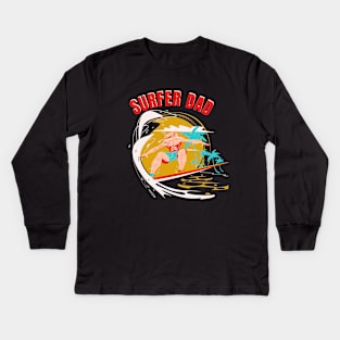 Surfer Dad Kids Long Sleeve T-Shirt